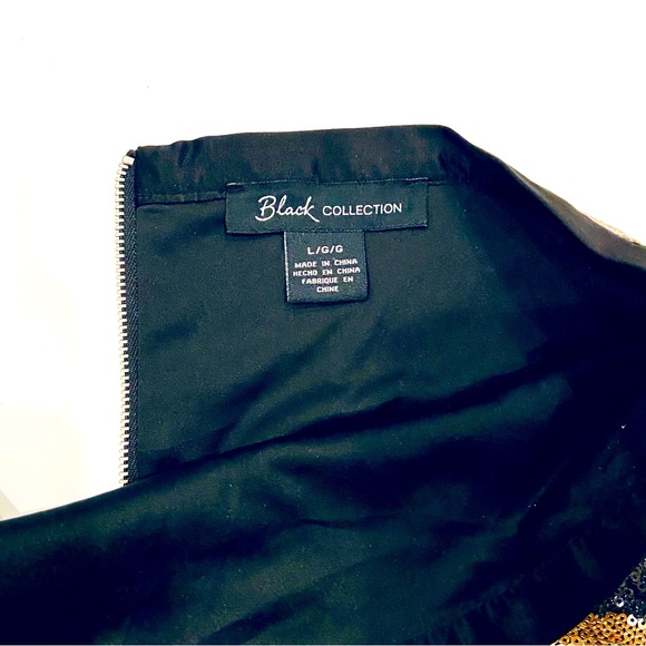 BLACK COLLECTION Mini Skirt Black Gold Tiger Print Celebrity Luxury Style - Picture 13 of 14